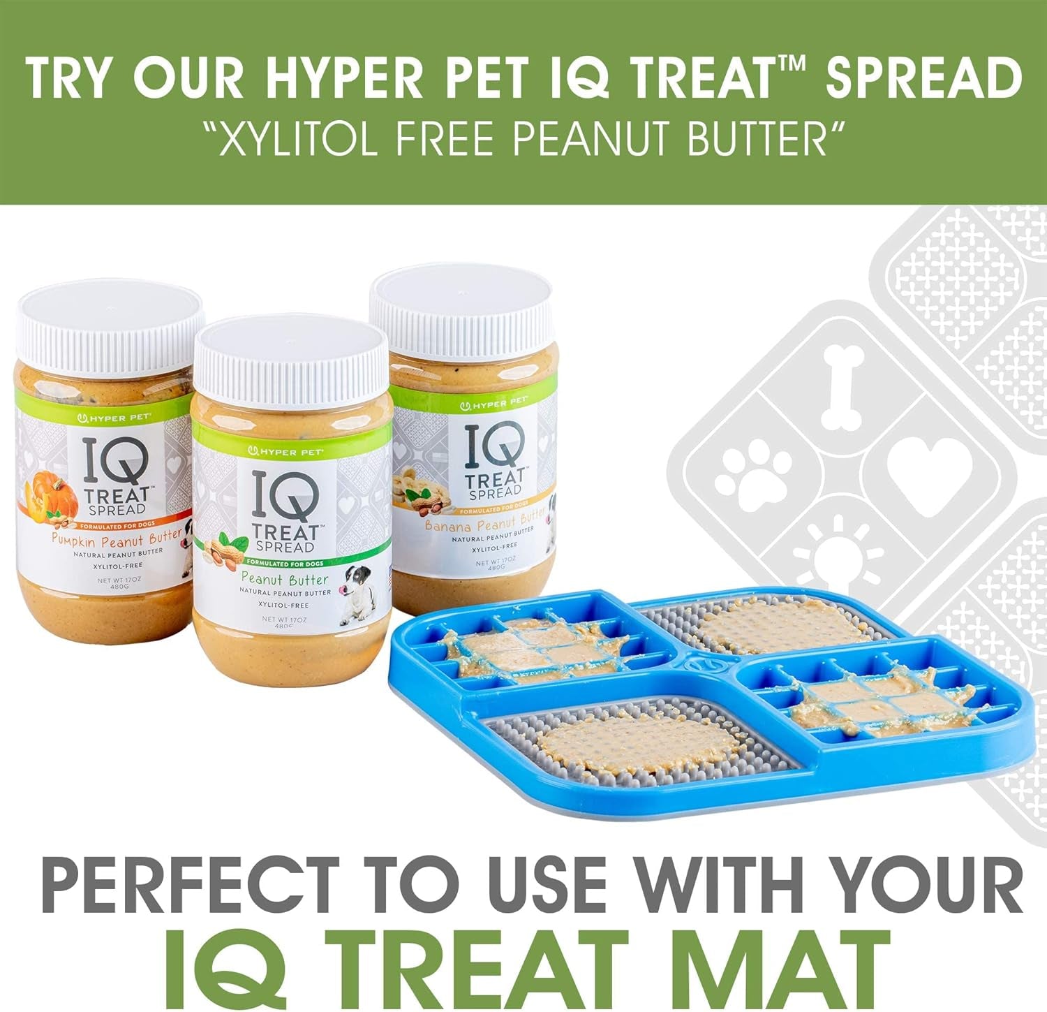 IQ Treat Lick Mat for Dogs & Cats - Ultimate Slow Feeder and Enrichment Toy for Stress Relief and Fun!