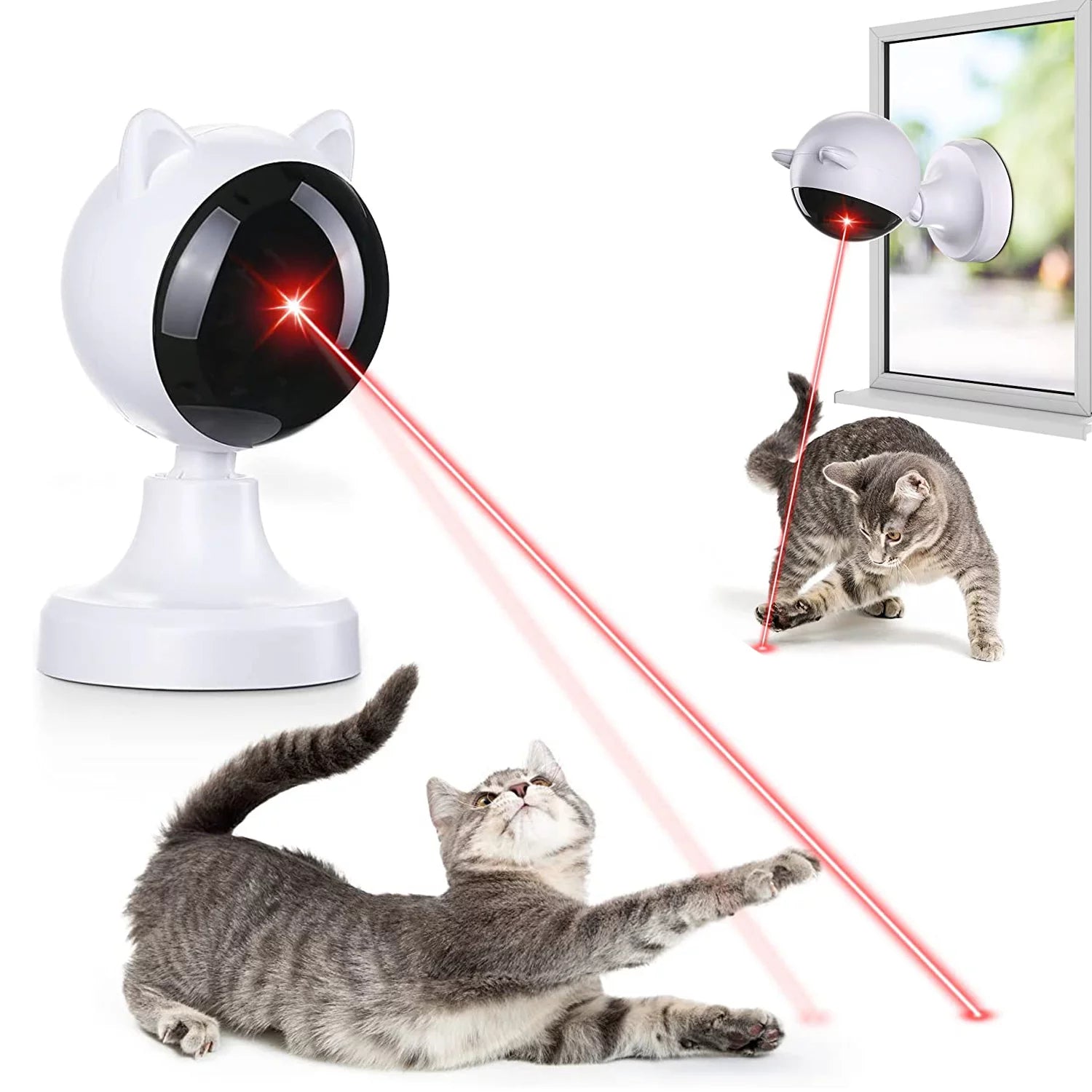 Interactive Automatic Laser Cat Toy for Indoor Fun – Ideal for Cats and Dogs!