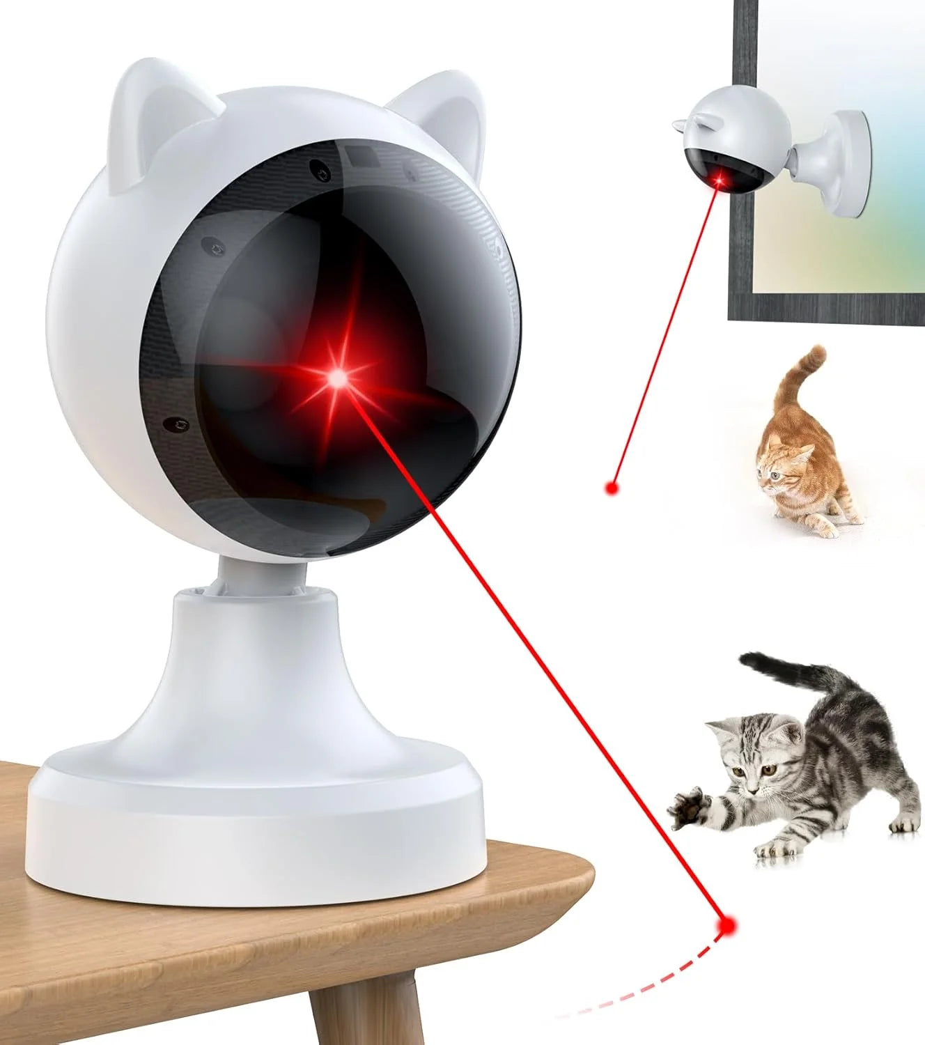 Interactive Automatic Laser Cat Toy for Indoor Fun – Ideal for Cats and Dogs!