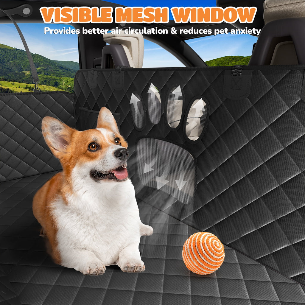 Ultimate Dog Seat Cover - Waterproof, Scratch-Resistant Non-Slip Car Hammock with Seatbelt for Pet Protection