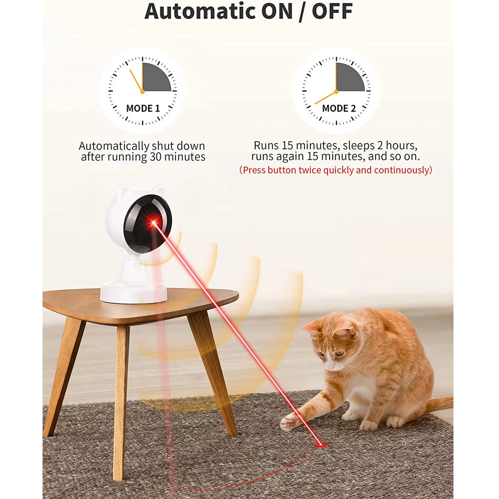 Interactive Automatic Laser Cat Toy for Indoor Fun – Ideal for Cats and Dogs!