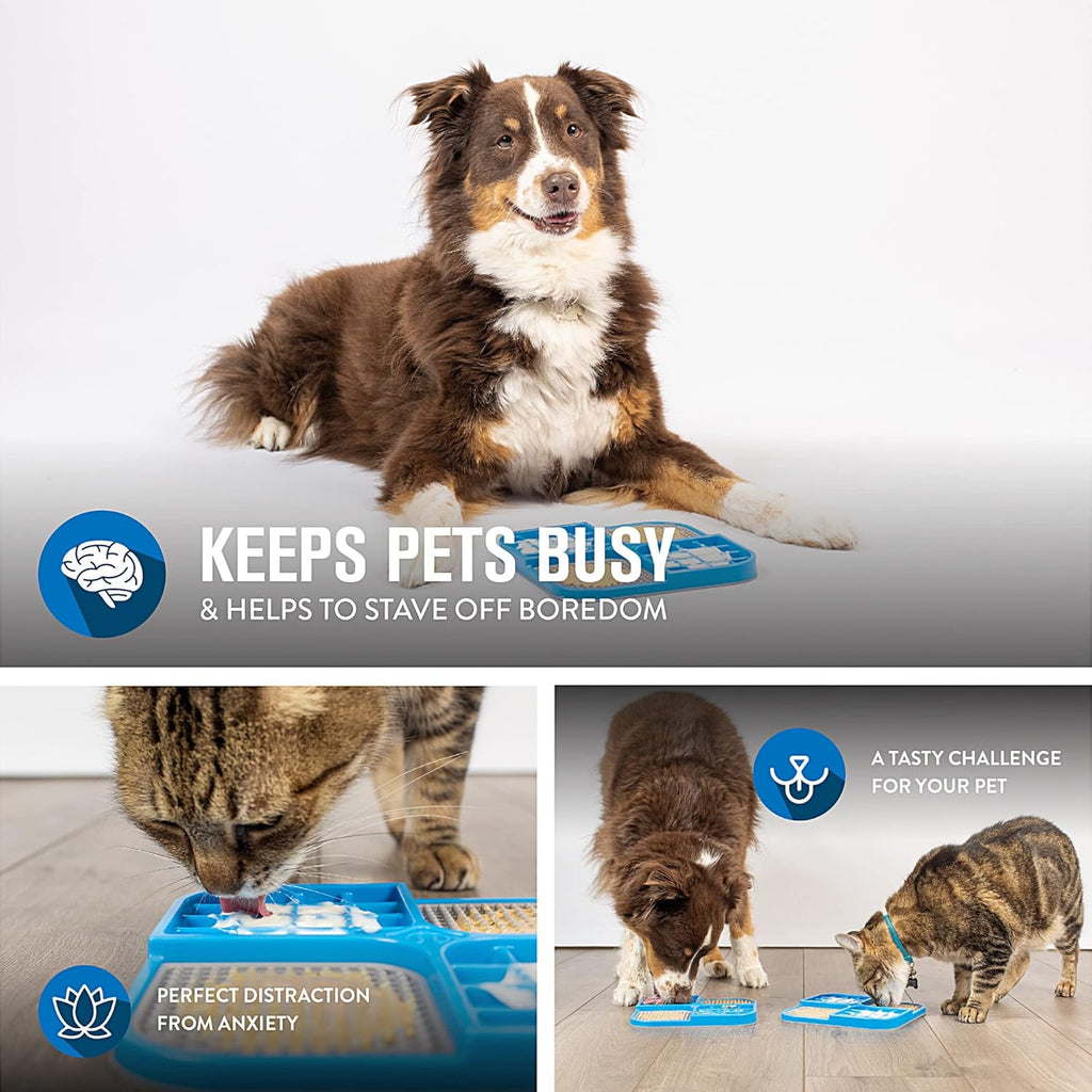 IQ Treat Lick Mat for Dogs & Cats - Ultimate Slow Feeder and Enrichment Toy for Stress Relief and Fun!