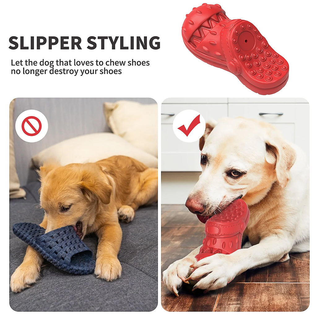 Ultimate Squeaky Chew Toy for Aggressive Chewers - Safe, Natural Soft Rubber with Delicious Beef Flavor
