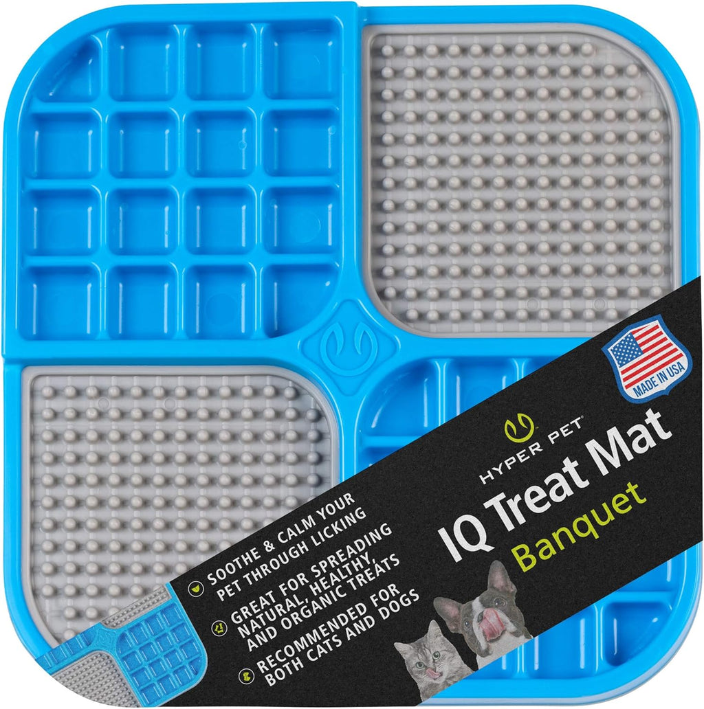 IQ Treat Lick Mat for Dogs & Cats - Ultimate Slow Feeder and Enrichment Toy for Stress Relief and Fun!